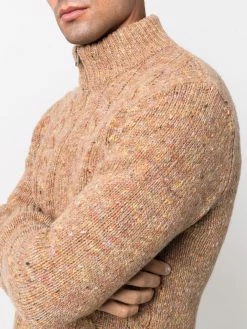 ETRO cardigan en maille torsadée à fermeture zippée