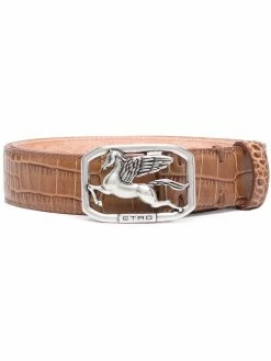 ETRO ceinture à effet peau de crocodile