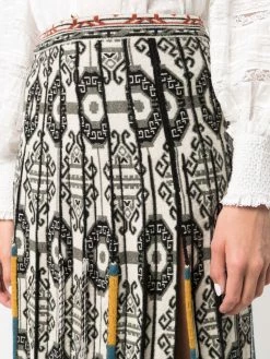 ETRO jupe plissée à franges