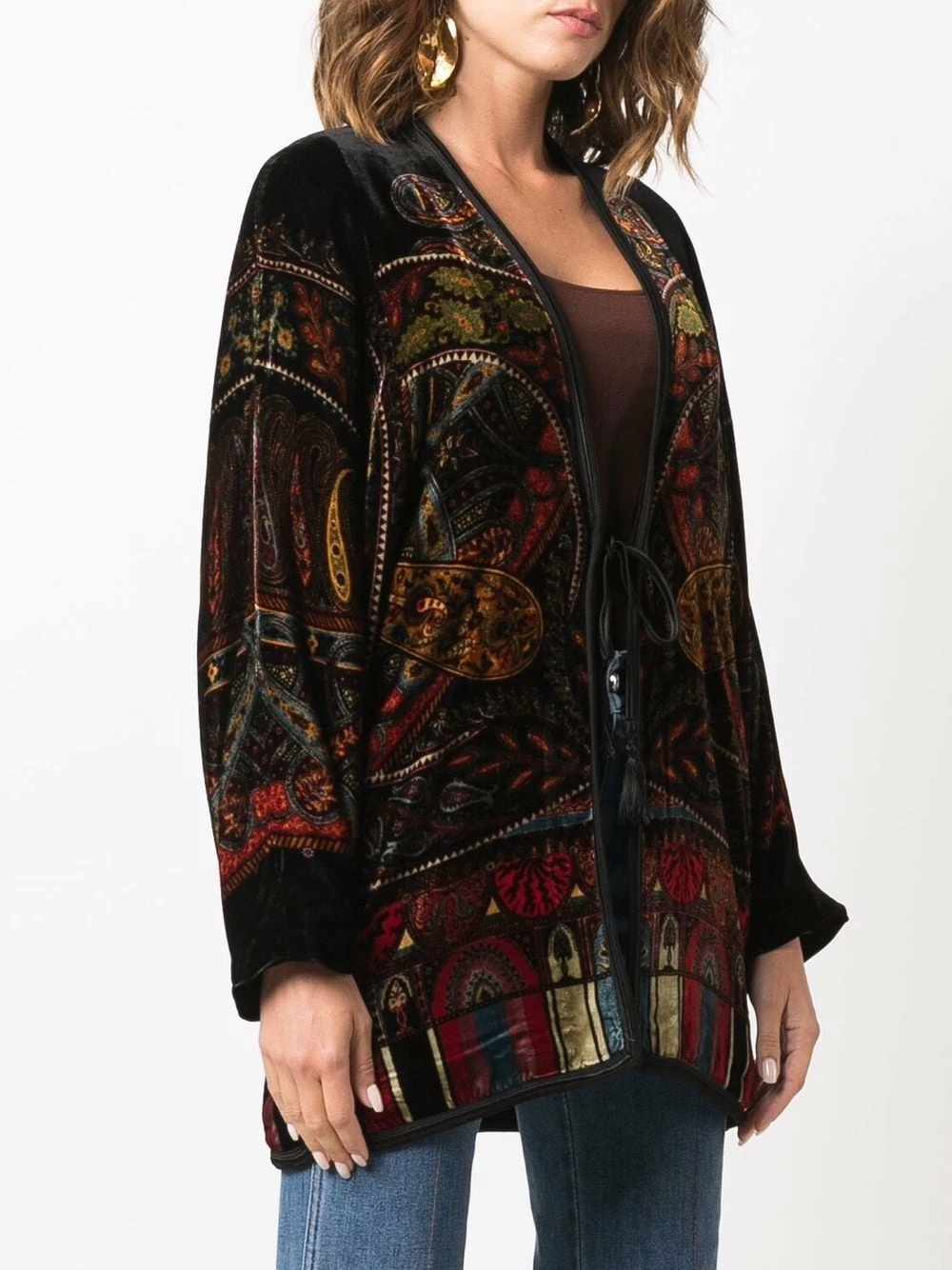 Prix Affortable ETRO Poncho à effet velours manteaux oversize femme 3 ETRO poncho à effet velours