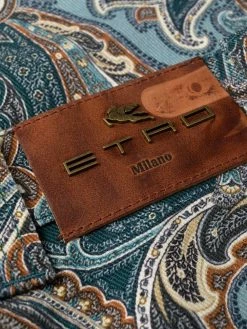 ETRO pantalon droit à imprimé cachemire