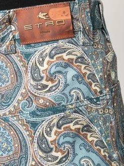 ETRO pantalon droit à imprimé cachemire