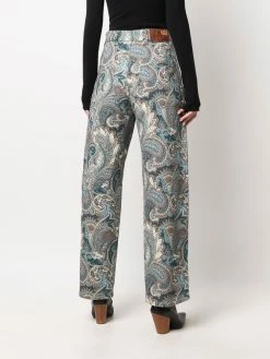ETRO pantalon droit à imprimé cachemire