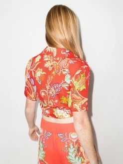 ETRO chemise crop à motif cachemire