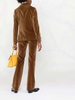 ETRO blazer en velours à simple boutonnage