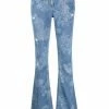 ETRO jean bootcut à fleurs