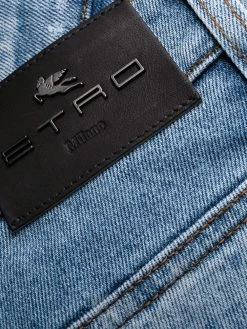 ETRO jean bootcut à fleurs