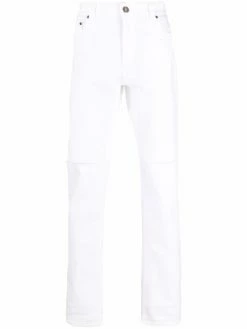 ETRO jean droit à effet usé