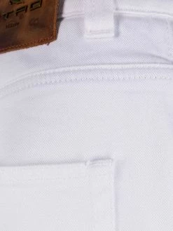 ETRO jean droit à effet usé