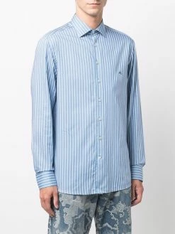 ETRO chemise boutonnée à logo brodé