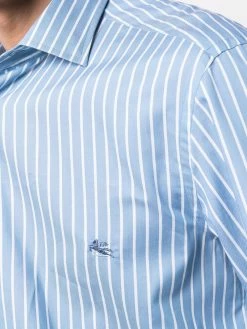 ETRO chemise boutonnée à logo brodé