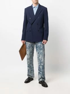 ETRO chemise boutonnée à logo brodé