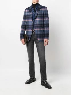 ETRO blazer à motif tartan