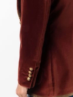 ETRO blazer en velours à simple boutonnage