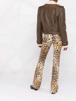 ETRO jean évasé à imprimé animalier