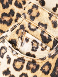 ETRO jean évasé à imprimé animalier