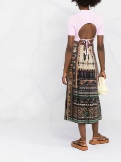 ETRO jupe plissée à imprimé géométrique