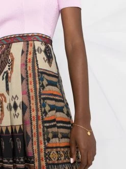 ETRO jupe plissée à imprimé géométrique
