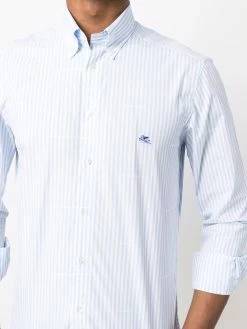 ETRO chemise rayée à logo brodé