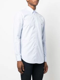 ETRO chemise rayée à logo brodé