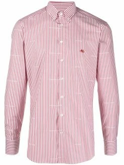 ETRO chemise rayée à logo brodé