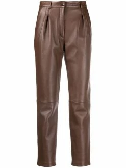 ETRO pantalon droit en cuir