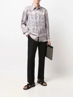 ETRO chemise en soie à imprimé cachemire