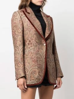 ETRO blazer à imprimé cachemire