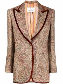 ETRO blazer à imprimé cachemire