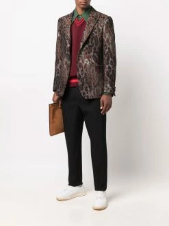 ETRO blazer à motif léopard