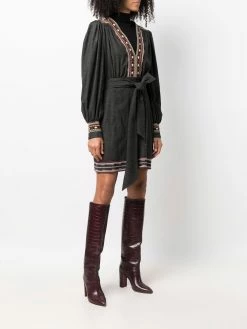 ETRO robe brodée à manches longues