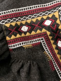 ETRO robe brodée à manches longues