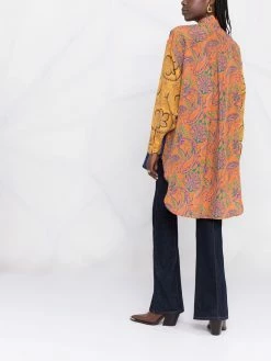 ETRO chemise en soie à imprimé cachemire