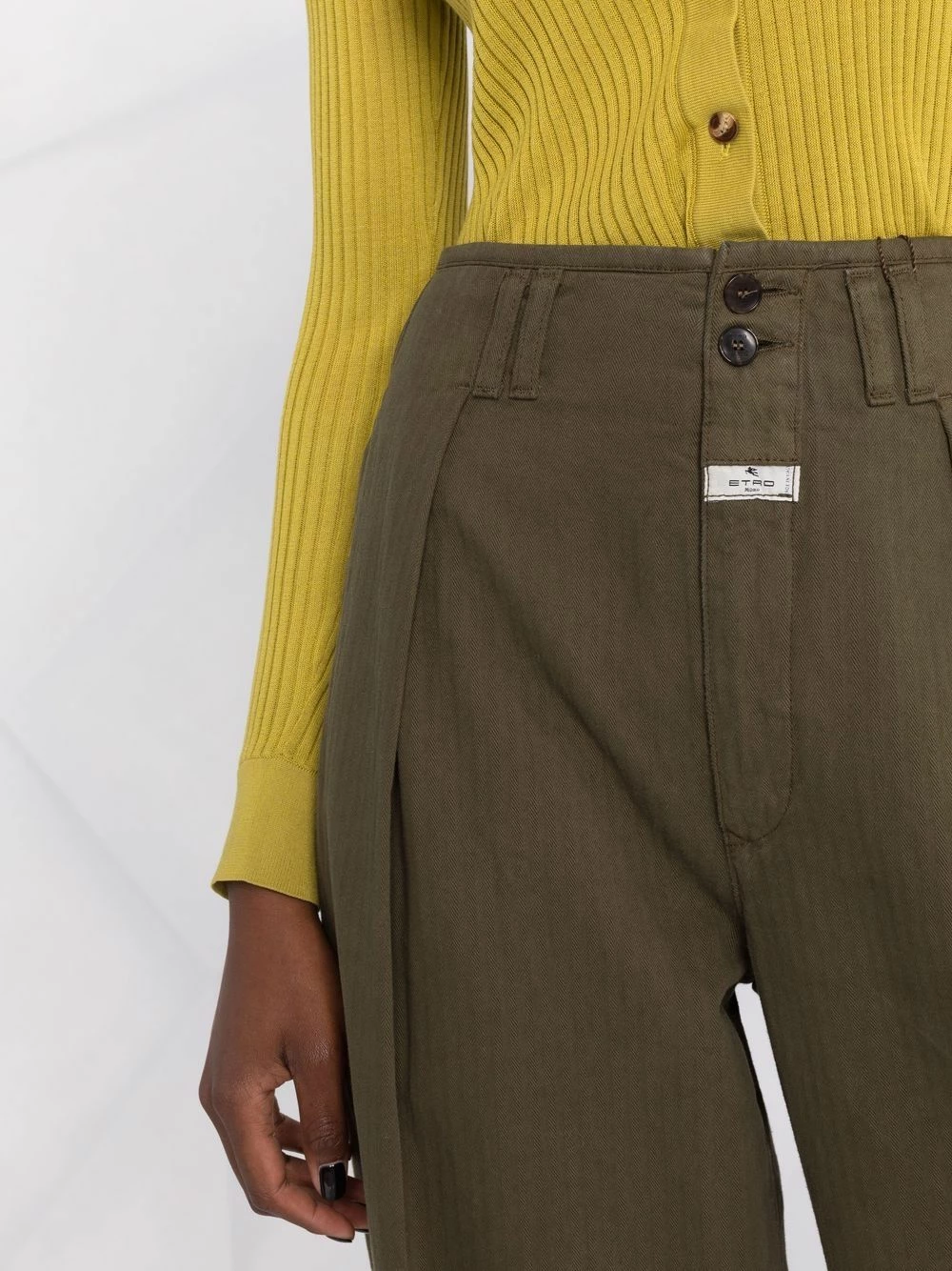 ETRO Authentique 100% Pantalon taille haute à plis pantalons taille haute femme 3 ETRO pantalon taille-haute à plis