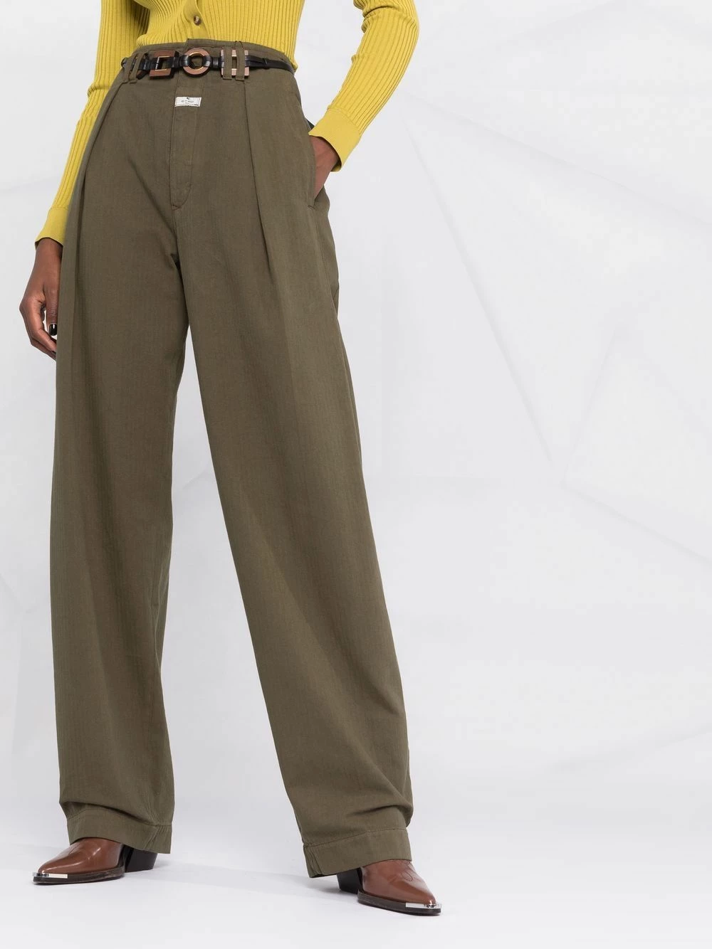 ETRO Authentique 100% Pantalon taille haute à plis pantalons taille haute femme 5 ETRO pantalon taille-haute à plis