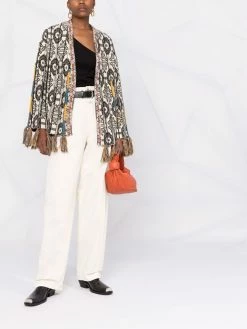 ETRO pantalon taille-haute à plis