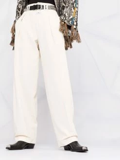 ETRO pantalon taille-haute à plis