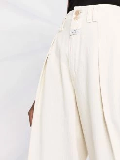 ETRO pantalon taille-haute à plis