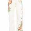 ETRO jean droit à fleurs