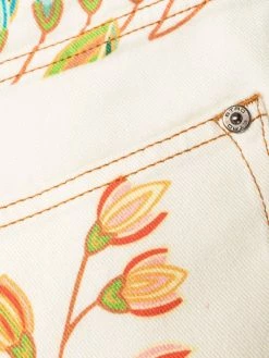 ETRO jean droit à fleurs