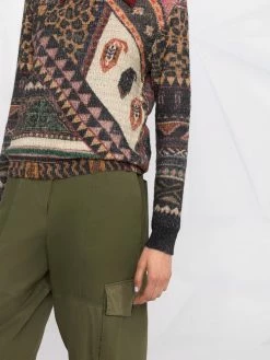 ETRO pull en maille intarsia