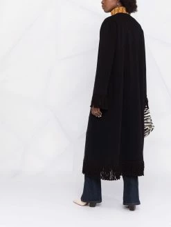 ETRO manteau frangé à broderies