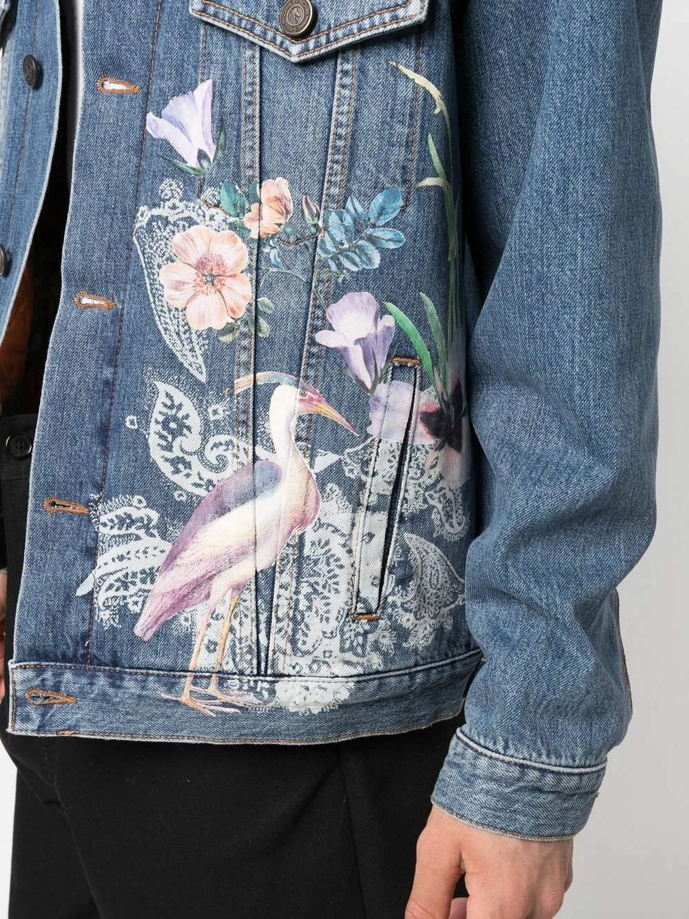ETRO Veste en jean à imprimé graphique Promos vestes en jean homme 5 ETRO veste en jean à imprimé graphique