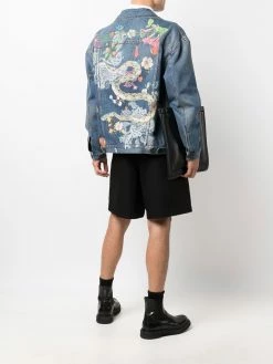 ETRO veste en jean à imprimé graphique