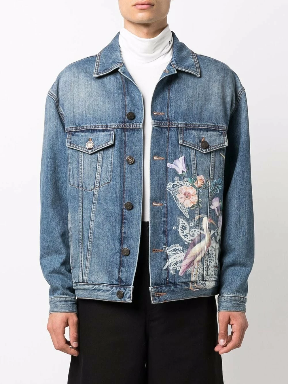 ETRO Veste en jean à imprimé graphique Promos vestes en jean homme 3 ETRO veste en jean à imprimé graphique