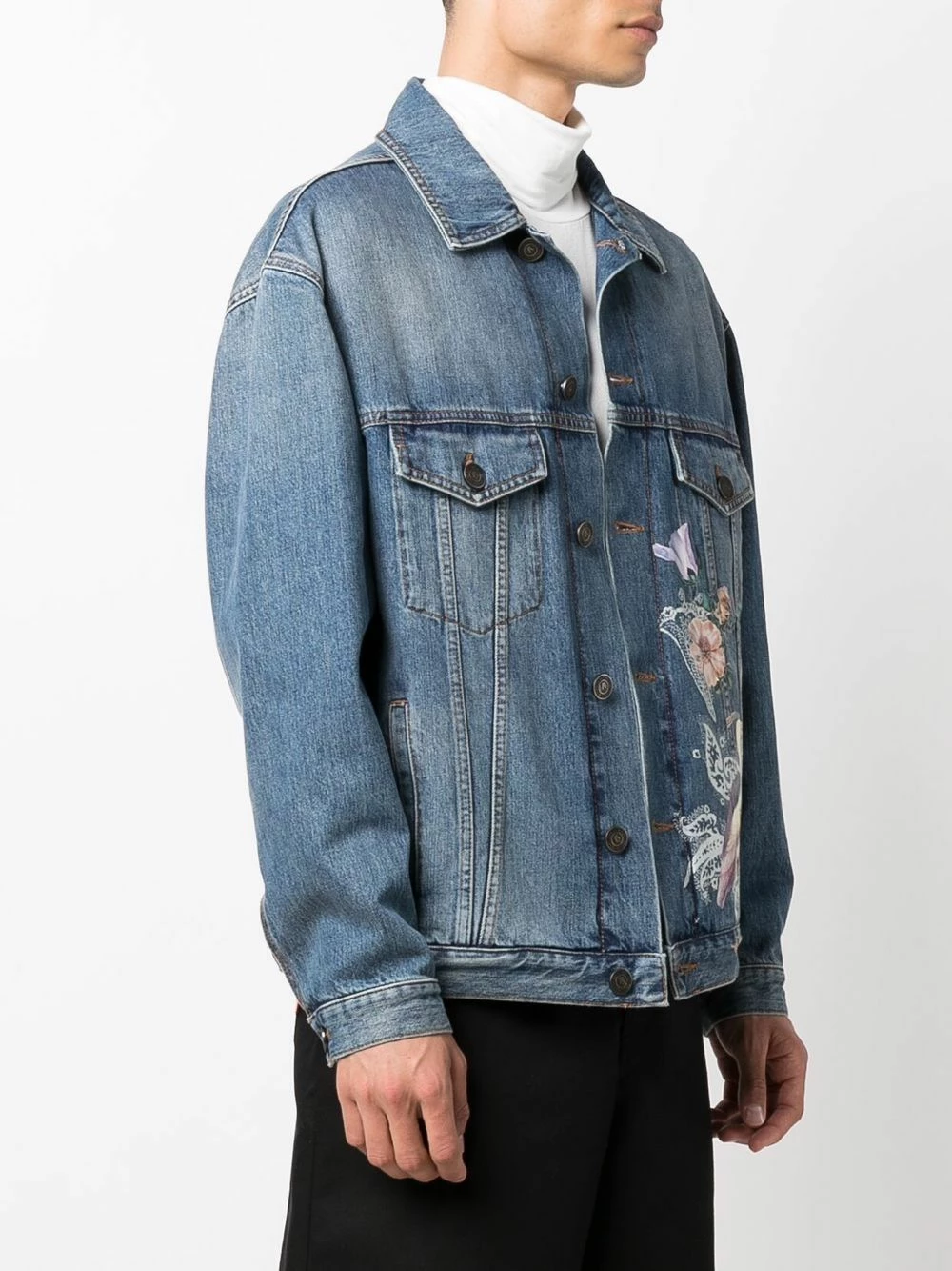ETRO Veste en jean à imprimé graphique Promos vestes en jean homme 4 ETRO veste en jean à imprimé graphique