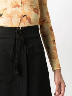 ETRO jupe mi-longue à taille haute lacée