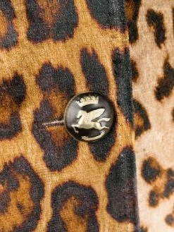 ETRO manteau boutonné à motif léopard