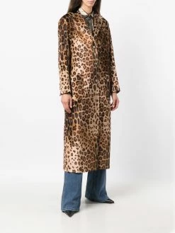 ETRO manteau boutonné à motif léopard