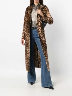 ETRO manteau boutonné à motif léopard